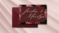 Pink & Burgundy Floral Wedding RSVP Card | Matching Customizable Digital RSVP