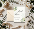 Elegant White Floral Wedding Invitation | Custom Digital Wedding Invitation