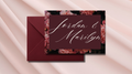 Pink & Burgundy Floral Wedding Invitation | Customizable Digital Wedding Invitation